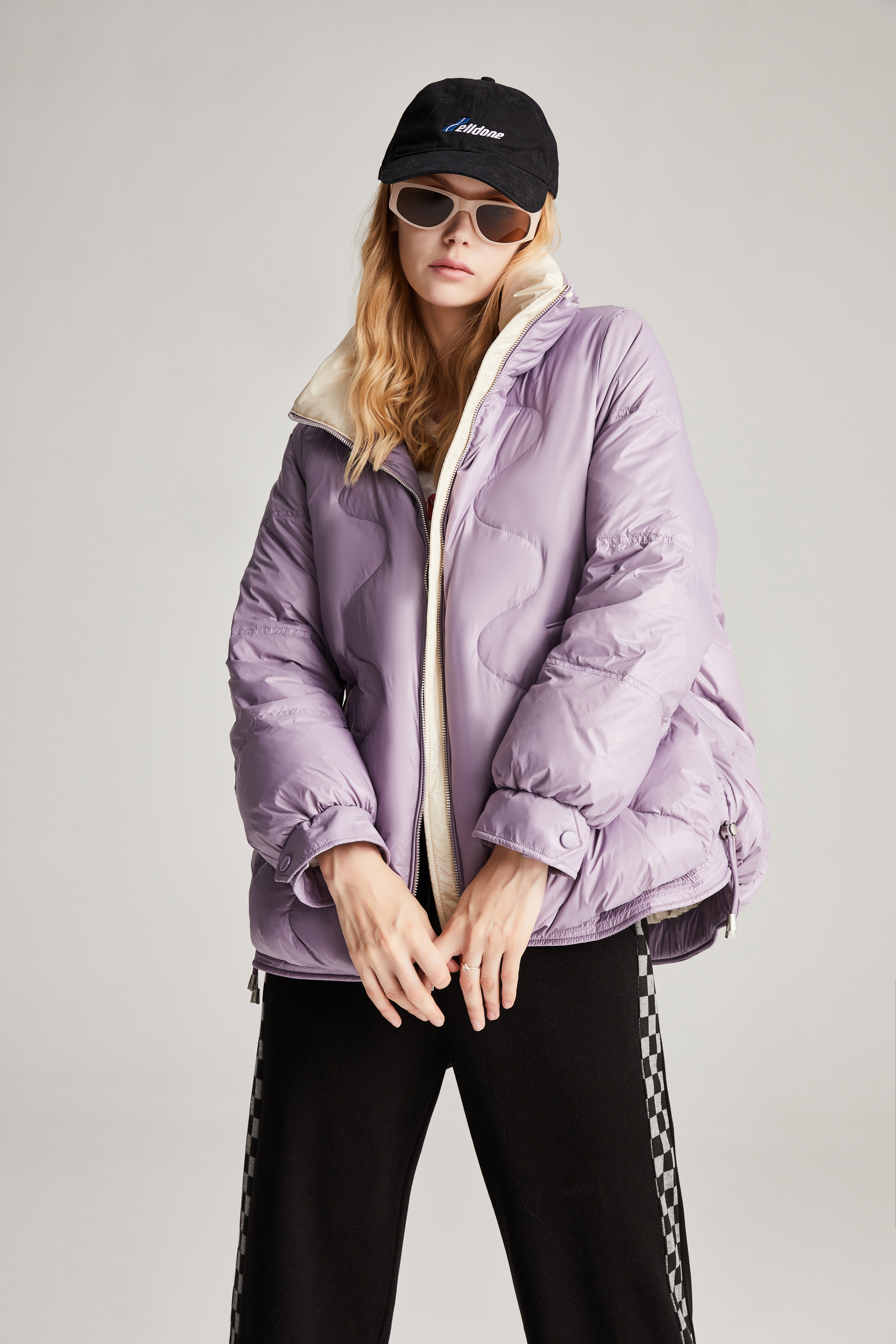 Ladies Short Thickened And Fleece White Duck Down Jacket