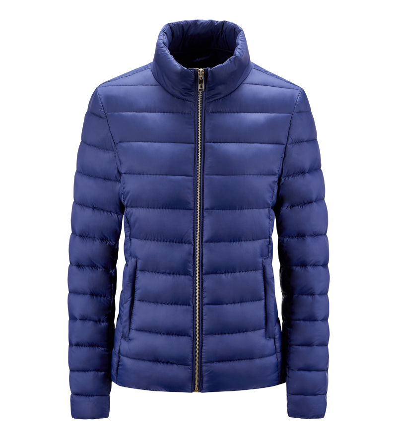 Women's Short Solid Color Padded Jacket